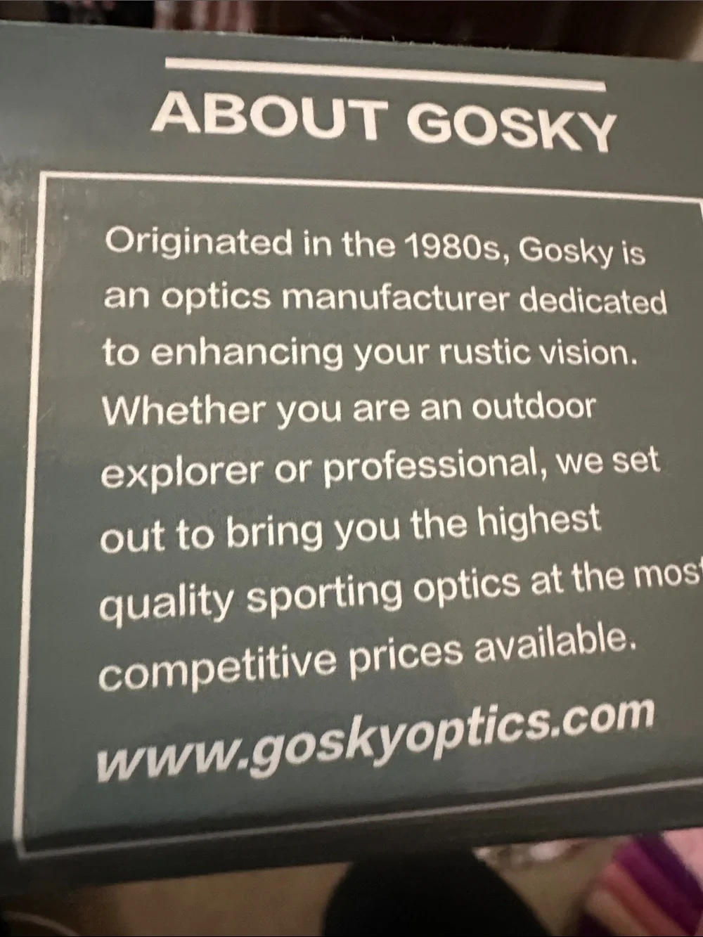 GOSKY 12 x 59 Monocular KIT NEW in SEALED BOX Never Opened